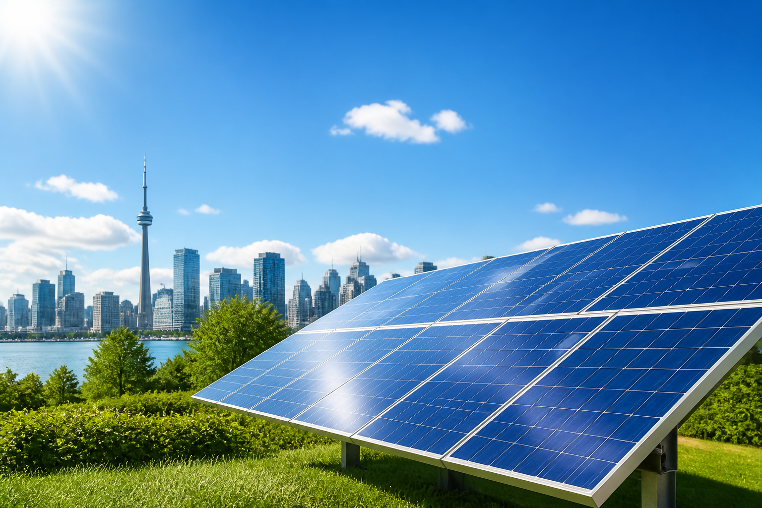 Solar panel banner